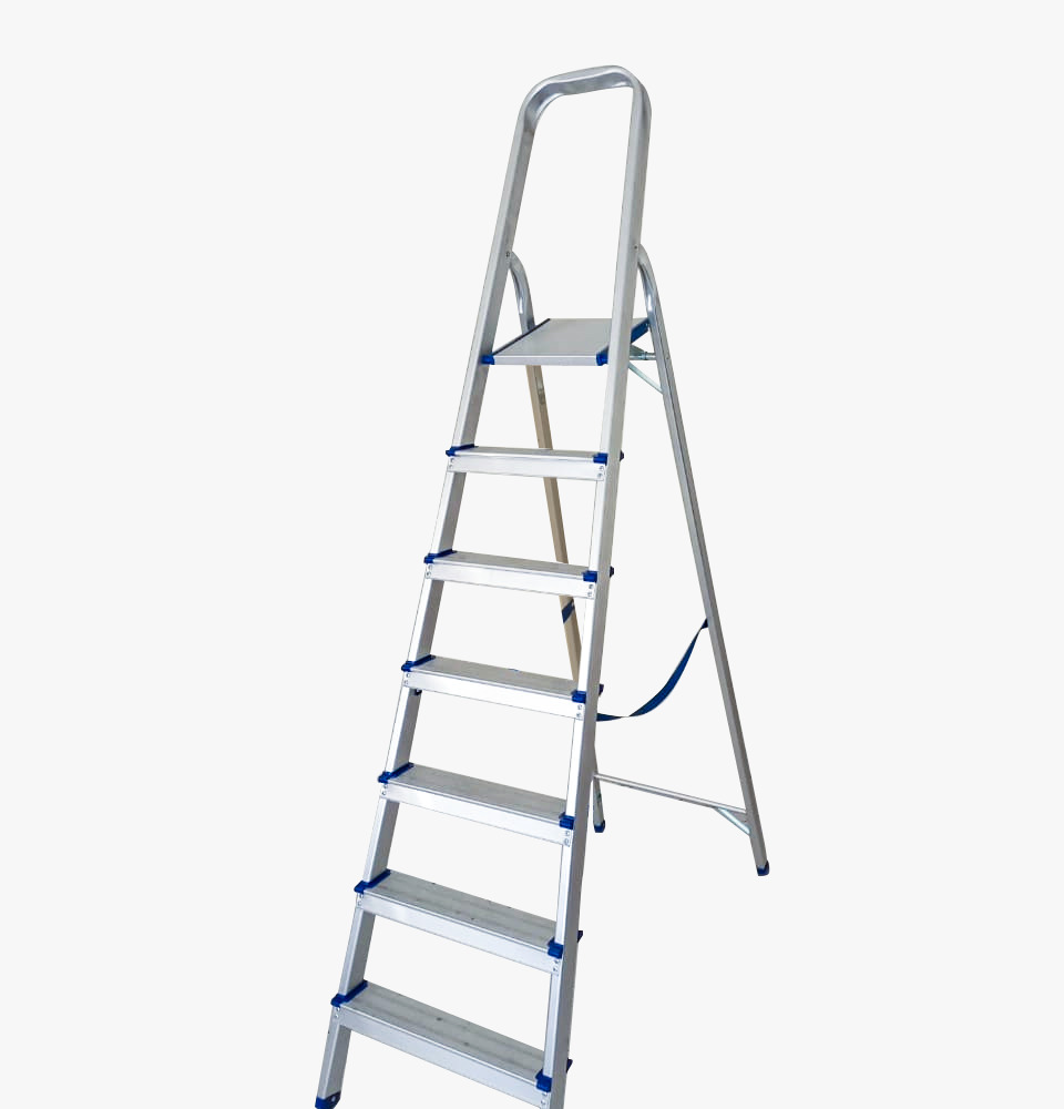 Foldable aluminum ladder - 7 Steps